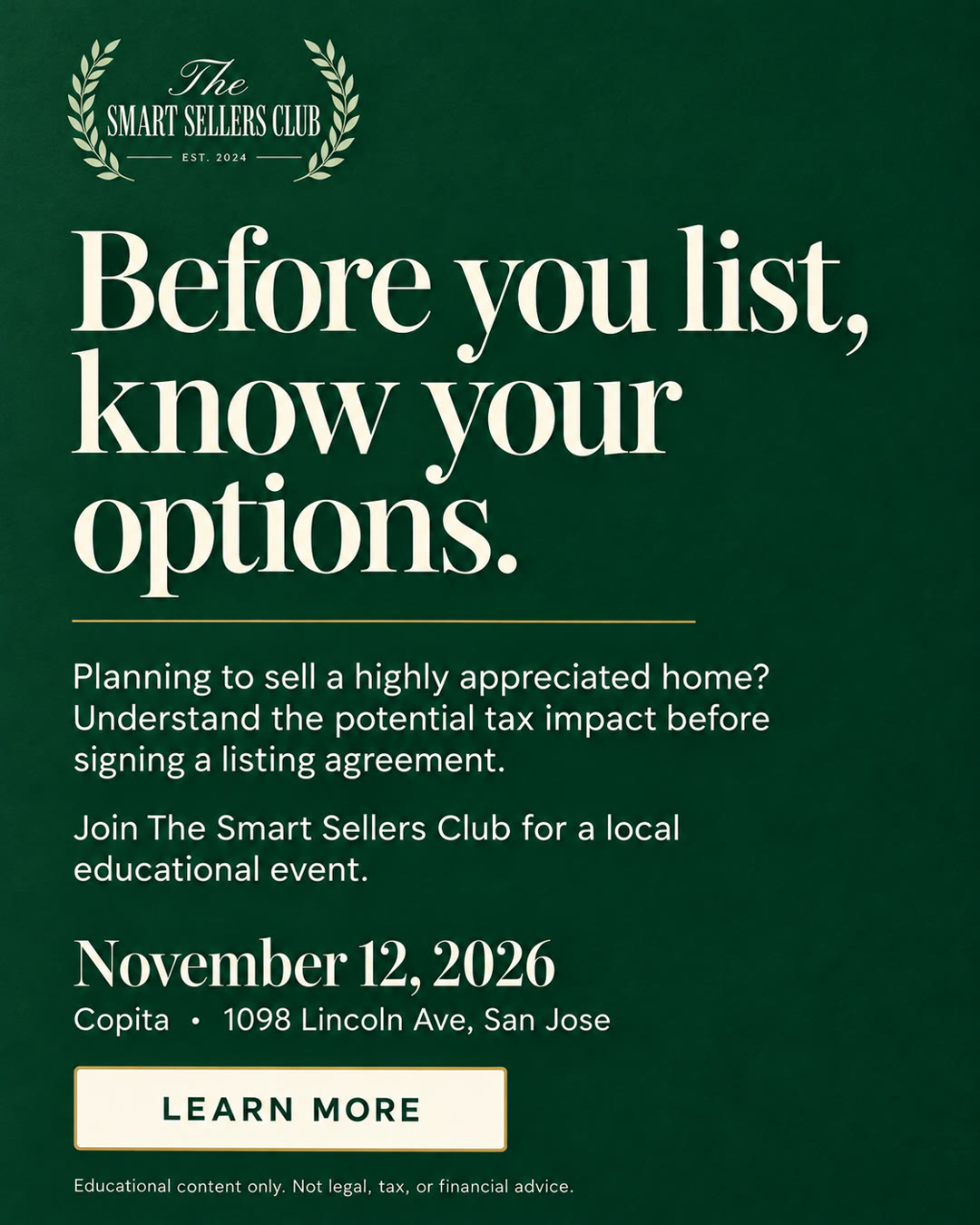 Before you list, know your options